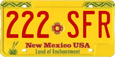 NM license plate 222SFR