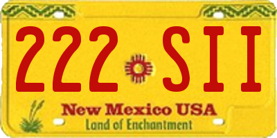 NM license plate 222SII