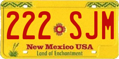 NM license plate 222SJM