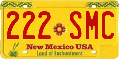NM license plate 222SMC