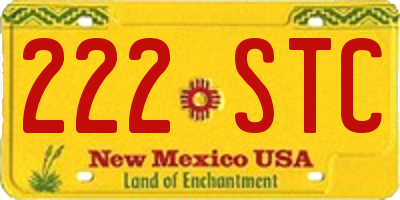 NM license plate 222STC