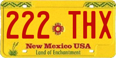 NM license plate 222THX