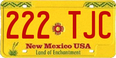NM license plate 222TJC