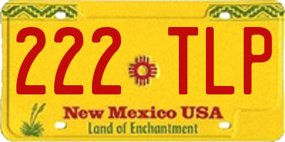 NM license plate 222TLP