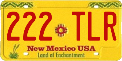 NM license plate 222TLR