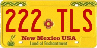 NM license plate 222TLS