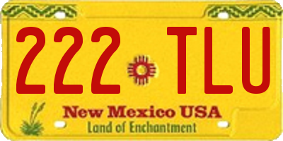 NM license plate 222TLU