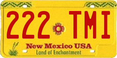 NM license plate 222TMI