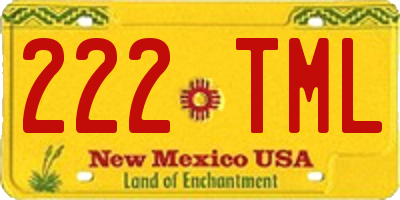NM license plate 222TML