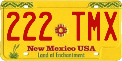 NM license plate 222TMX
