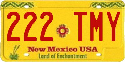 NM license plate 222TMY