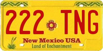 NM license plate 222TNG