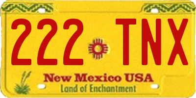NM license plate 222TNX