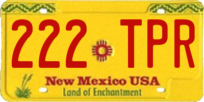 NM license plate 222TPR