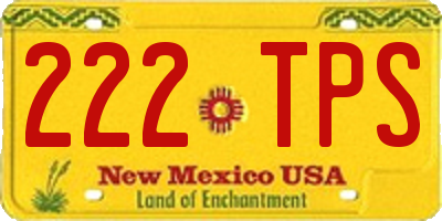 NM license plate 222TPS