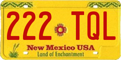 NM license plate 222TQL