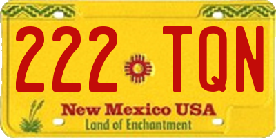 NM license plate 222TQN