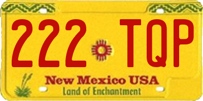 NM license plate 222TQP