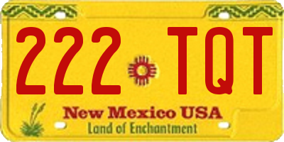 NM license plate 222TQT