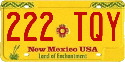 NM license plate 222TQY