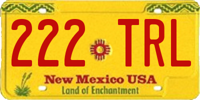 NM license plate 222TRL