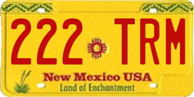 NM license plate 222TRM