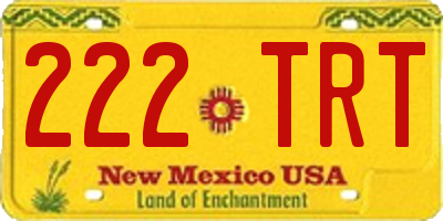 NM license plate 222TRT