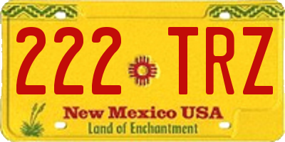 NM license plate 222TRZ