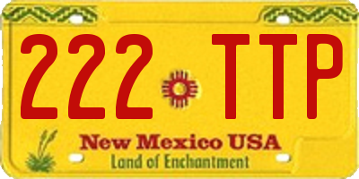 NM license plate 222TTP