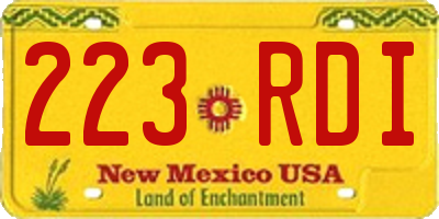 NM license plate 223RDI