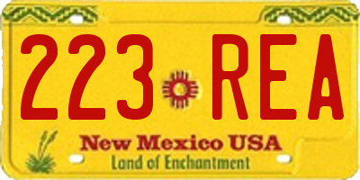 NM license plate 223REA