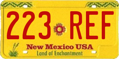 NM license plate 223REF