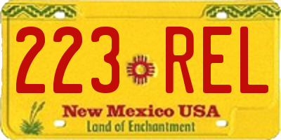 NM license plate 223REL