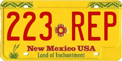 NM license plate 223REP