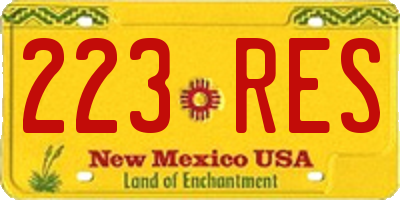 NM license plate 223RES