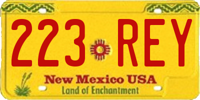 NM license plate 223REY