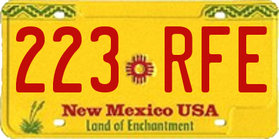 NM license plate 223RFE