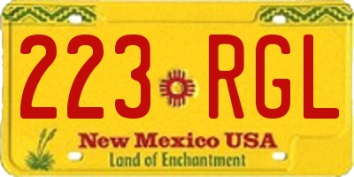 NM license plate 223RGL