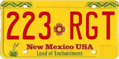 NM license plate 223RGT
