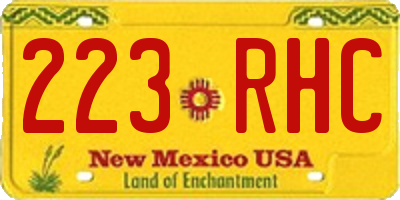 NM license plate 223RHC
