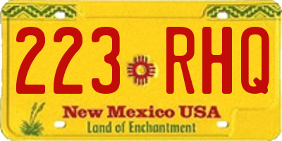 NM license plate 223RHQ