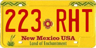 NM license plate 223RHT