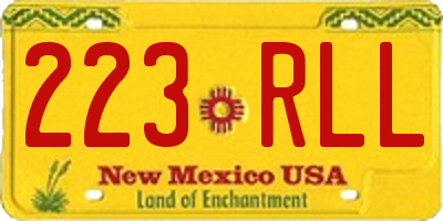 NM license plate 223RLL