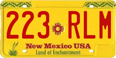 NM license plate 223RLM