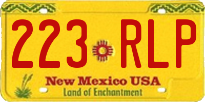 NM license plate 223RLP