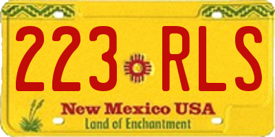 NM license plate 223RLS