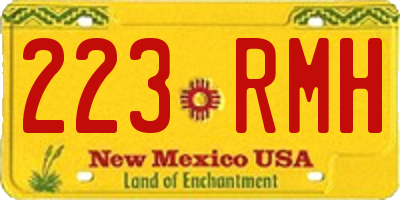NM license plate 223RMH