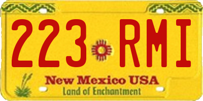 NM license plate 223RMI