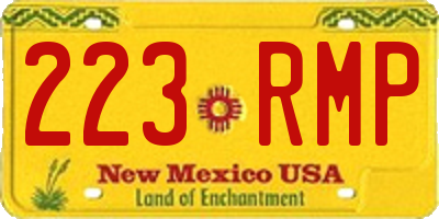 NM license plate 223RMP