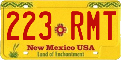 NM license plate 223RMT